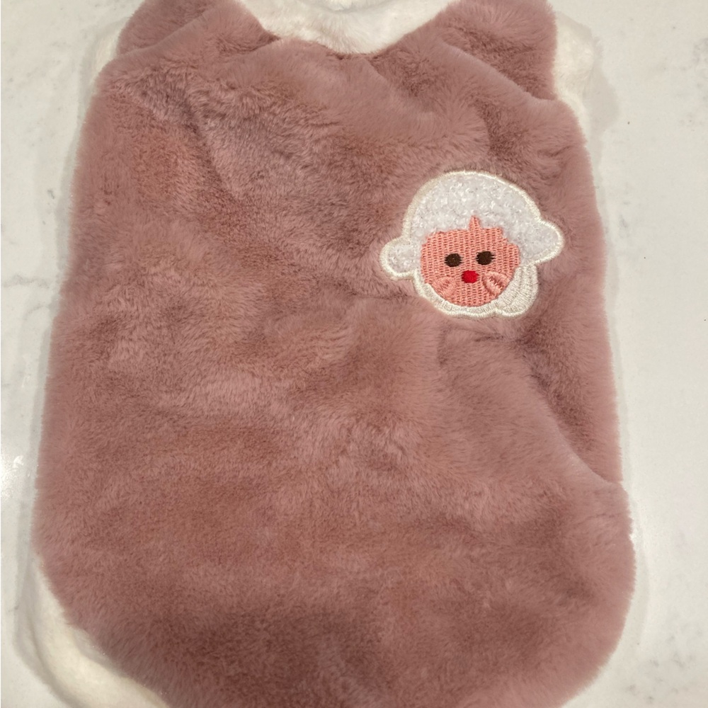 Cozy pink cat sweater vest